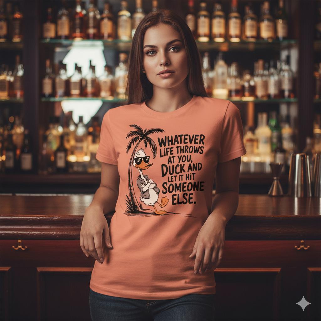 Sarcastic Duck Graphic Tee - Funny Unisex Cotton Shirt